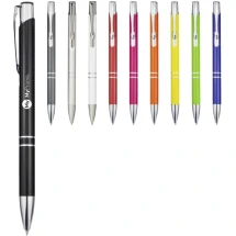 Balpen | Aluminium | Blauwe inkt | Chromen details