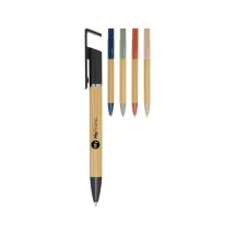 Ballpoint pen | FSC certified bamboo & recycled plastic | Black ink | Phone holder