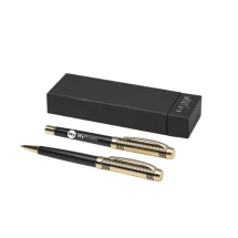 Coffret stylo | Laiton recyclé | 3 pièces | Encre bleue | Haute qualité