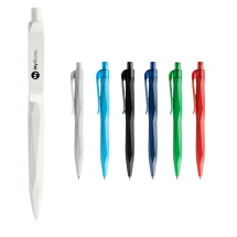 Stylo à bille poussoir Prodir QS20 Stone | ABS recyclé avec des minéraux | Encre bleue | Avec clip en métal | Haute qualité