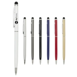 Kugelschreiber | Aluminium | Blaue Tinte | Eingebauter Stylus für Touchscreens