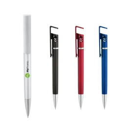 Ballpoint pen | Plastic | With mobile phone support | Blue ink