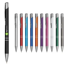 Balpen | Aluminium & ABS | Grote navulling | Blauwe inkt