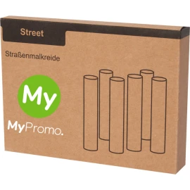 Chalk sticks set | 6 different colors | Ø2,5x11cm | In gift box