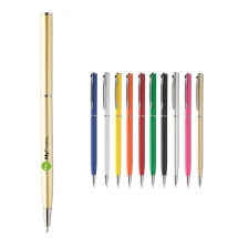 Stylo bille | Aluminium | Encre bleue | Rechargeable | Système rotatif