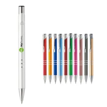 Stylo bille | Aluminium recyclé | Encre bleue | Rechargeable | Finition métallique