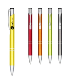Anodized aluminum click ballpoint pen | Wide variety of colors | ABS Plastic