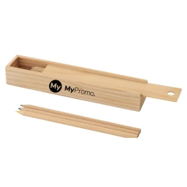 Pencil gift box | 12 coloring pencils | Wood