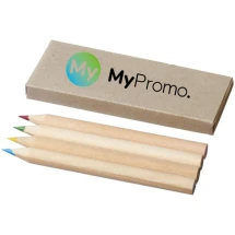 4 coloured pencils | In paper box | Paper