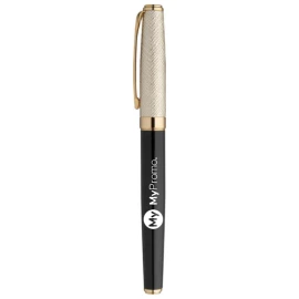 Rollerball pen | Metal | Gold leather cap
