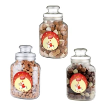 Grote snoeppot | Glas | Verschillende vullingen | Full colour sticker