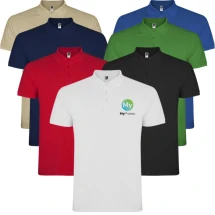 Roly Herren Polo | Baumwolle 200g/m² | 3-Knopfleiste | Kurze Ärmel
