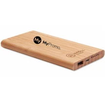 Power bank | 6000 mAh | Bamboo | Wireless