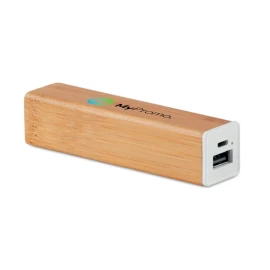 Power Bank | Bambus | 2200 mAh | Typ-C-Anschluss