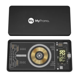 Wireless powerbank 5000 mAh | Digital display | ABS and RPET plastic