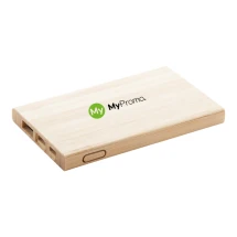 Power bank | Bamboo | 4000 mAh | Micro USB & USB-C ports
