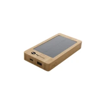 Solar-Powerbank | Bambus | 10000 mAh | Nachhaltig