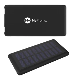 Solar power bank | ABS & rPET | 8000 mAh | Type-C | Light-up logo