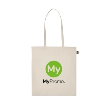 Draagtas | Biologisch katoen 140 g/m² | 38x42 cm | Lange hengsels | Duurzaam