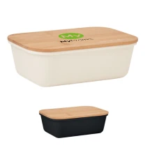 Brotdose | PP & Bambusdeckel | 1L | Stilvolles Design