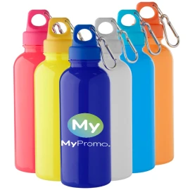 Water bottle with carabiner | Plastic | 600 ml | Many colors