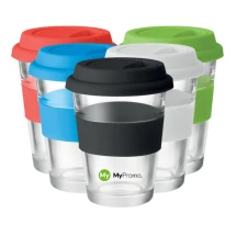 Coffee-to-cup | Glas | Deckel und Griff aus Silikon | 350 ml