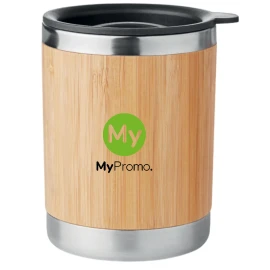 Double walled tumbler | Bamboo & stainless steel | 250 ml | Moveable drink hole