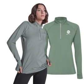 Sudadera para mujer Roly | Tejido de 88 % poliéster reciclado y 12 % elastano 200 g/m² | Cremallera de un cuarto | Cubrecosturas reforzado