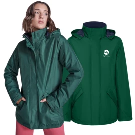 Roly padded parka jacket | Recycled polyester 400 g/m² | For women | With removable hood | Zipped side pockets