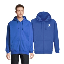 Sweat à capuche SOL'S | Coton 280 g/m² et polyester recyclé | Avec manches longues et fermeture éclair