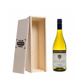 Scatola per vino | Legno | 340x90x95mm | Coperchio scorrevole | Pareti spesse | Alta qualità