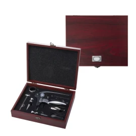 Juego de vino de 9 piezas | Profesional | Caja de regalo de madera