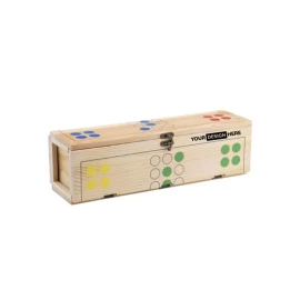 2-in-1 wine box | Certified wood | Suitable for 1 wine bottle | Double use as a board game