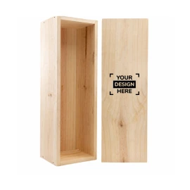 Wine box | Wood | 340x90x95mm | Dutch model | Carpenter's lid | Budget | Single