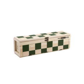 Chess wine box | Wood | 1 compartment | Double use as a chess set | Sustainable