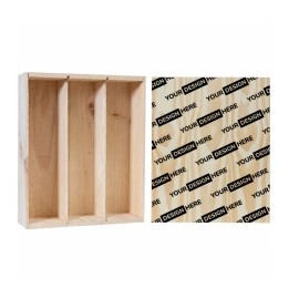 Weinkiste | Holz | 340x275x95mm | Niederländisches Modell | Dünnwandig | Es wird mit einem Klammernagel verschlossen