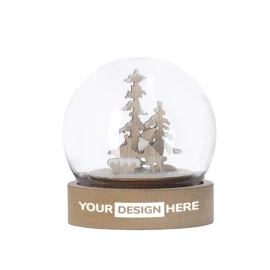Illuminated christmas ball | Acrylic and MDF 0.072 kg | 8.5 cm | Sustainable | Plant-based elements