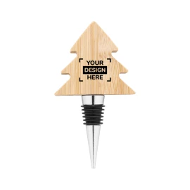 Tapón de vino de Navidad | Bambú | Decoración