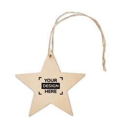 Colgador de decoración | MDF y yute | En forma de estrella