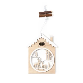 Christmas decoration | Wood | 9.5 x 12 x 0.6 cm | Christmas patterns | Santa Claus design
