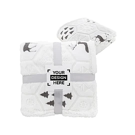 Christmas blanket | RPET polyester | 120x150 cm | Winter theme pattern