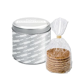 Dutch waffles | Metal tin can | 8 pieces