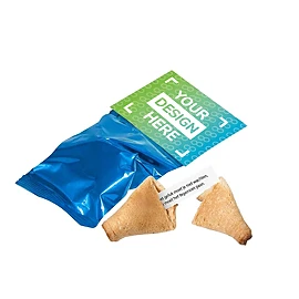 Fortune cookie with header card