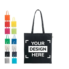 Shopper | Cotone riciclato e poliestere riciclato 180 g/m² | 38x42 cm | Manici da 65 cm