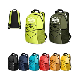 Rucksack | Recyceltes Polyester 600D | 14 L | 27x42x17 cm | Gepolsterter Rücken | Reflektierende Details