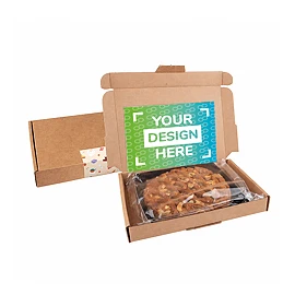 Cadeau boîte aux lettres | Carton | 350 g de gâteau spéculoos | Carte A5 personnalisable | Impression en couleur