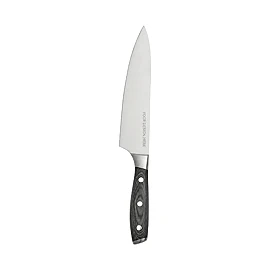 Cuchillo de chef | Acero inoxidable X50CrMoV15 y madera pakka | Hoja de 20 cm | Grabado láser