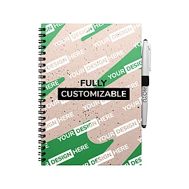 A5 Notizbuch | Steinpapier | 40 Seiten | Abwischbar | Nachhaltig | Vollständig personalisierbar
