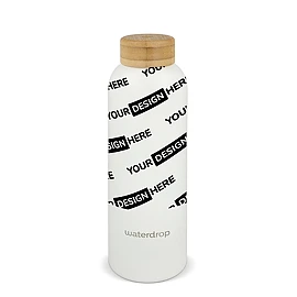 Thermosflasche | Edelstahl und Bambus | 600 ml | Bambusverschluss