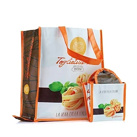 Foldable shopping bag | Laminated non-woven 120 g/m² | 30x35x15 cm | 55 cm handles | Fully customisable
